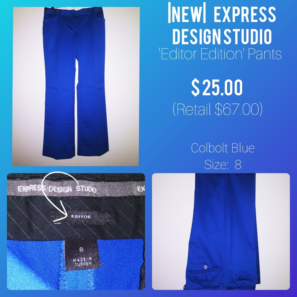 EXPRESS DESIGN STUDIO straight leg dress pants